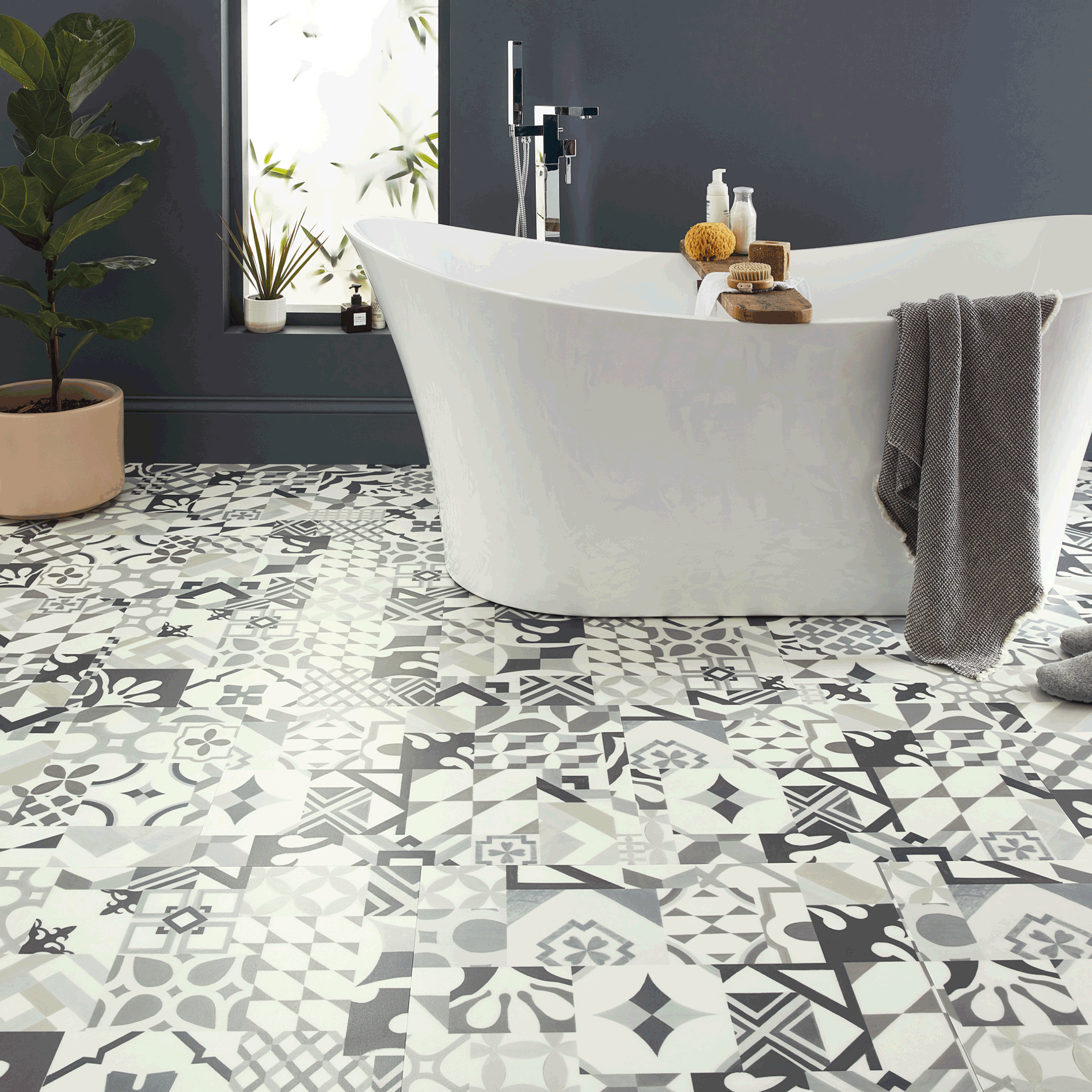 Tile-Look Vinyl flooring in Gaithersburg, MD from Aladdin Carpet and Floors Tile-Look Vinyl flooring in Gaithersburg, MD from Aladdin Carpet and Floors