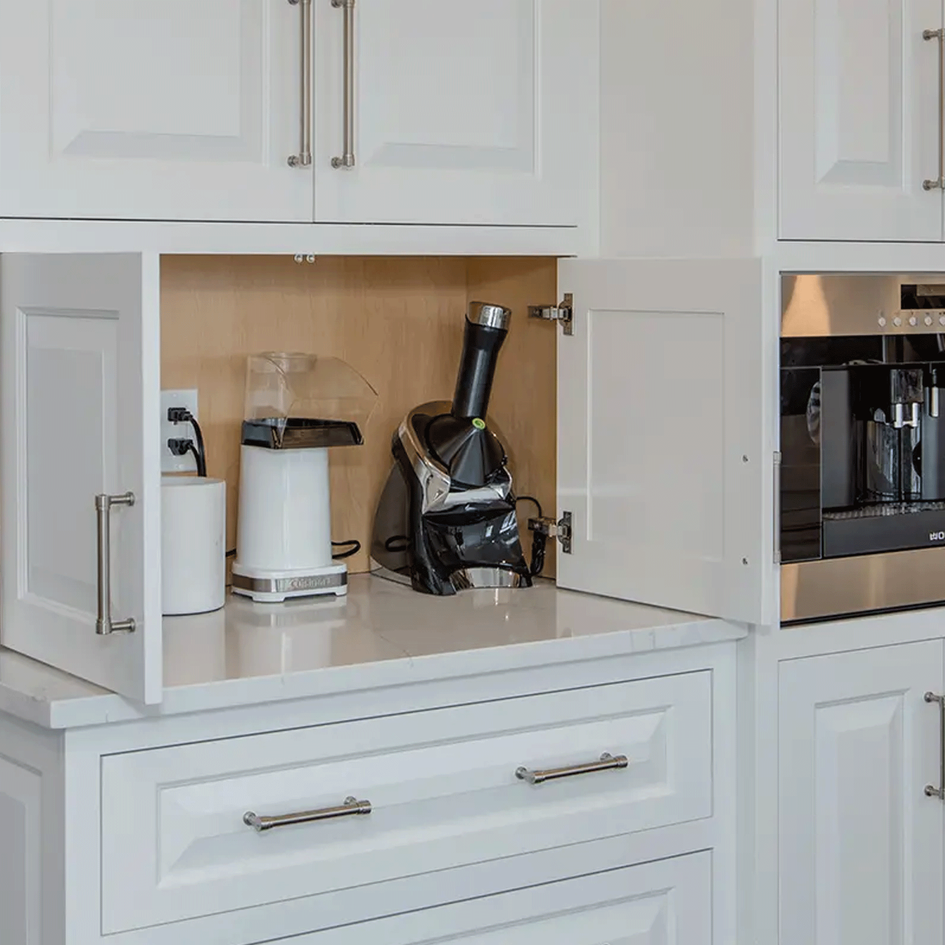 Cabinet with Hidden Appliances