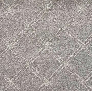 Nourison Ind. Lumiere Lattice Chrome 10x21 feet Polyester Carpet Remnant