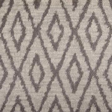 Nourison Ind. Diamond Striae Sterling 10x15 feet Polyester Carpet Remnant