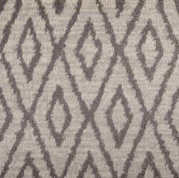 Nourison Diamond Striae Sterling 10x15 feet Polyester Carpet Remnant