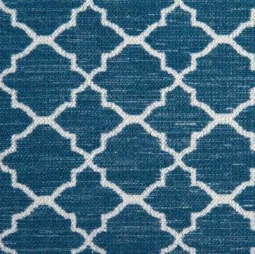 Nourison Lattice Marine 10.6x17 feet Wool & Synth. Carpet Remnant